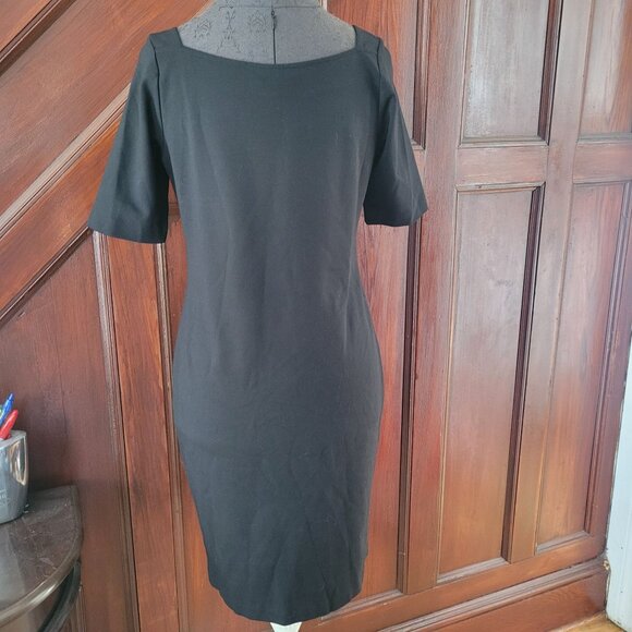 Talbots Womens Black Sheath Dress 8P - Picture 2 of 5